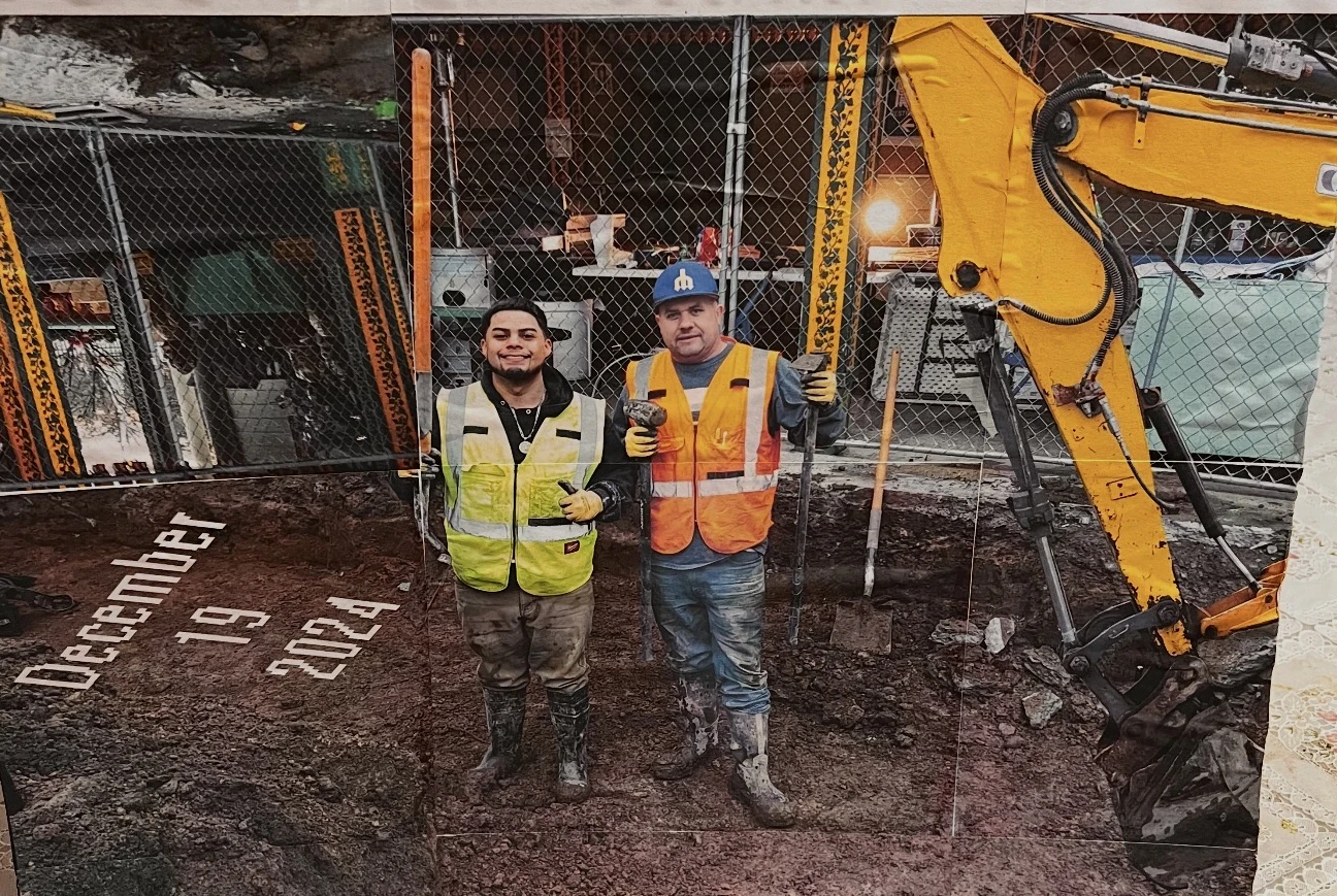 ID Builder Construction crew during excavation, December 2024